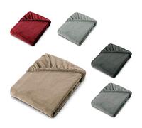 aqua-textil Feelwell Drap-Housse Housse surmatelas lit sommier tapissier Polaire Microfibre 160x200 cm Taupe