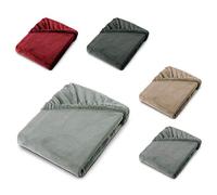 aqua-textil Feelwell Drap-Housse Housse surmatelas lit sommier tapissier Polaire Microfibre 180x200 cm argenté