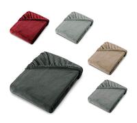 aqua-textil Feelwell Drap-Housse Housse surmatelas lit sommier tapissier Polaire Microfibre 90x200-100x200 cm Anthracite
