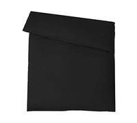 aqua-textil Luxury Ensemble literie à Combiner 220 x 240 cm Housse de Couette Noire avec Fermeture à glissière de Marque YKK Coton maco Satin