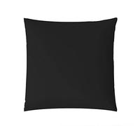 aqua-textil Luxury Ensemble literie à Combiner 45 x 45 cm Housse de Couette Noire avec Fermeture à glissière de Marque YKK Coton maco Satin