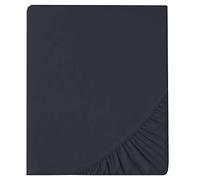 aqua-textil Luxury Linge de lit à Combiner 90 x 190 cm Drap-Housse Bleu foncé Drap de lit en Coton mako satiné