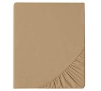 aqua-textil Luxury Linge de lit à Combiner 90 x 200 cm Drap-Housse Taupe Drap de lit en Coton mako satiné