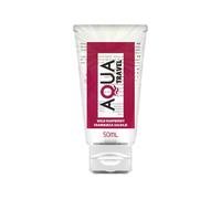 AQUA TRAVEL Lubrifiant à Base d'Eau, Saveur Framboise Sauvage, Format Voyage, Compatible avec Préservatifs en Latex, Longue Durée, 50 ml