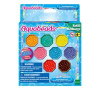 Aquabeads Loisir créatif Recharge perles à facettes 800 perles 8 couleurs