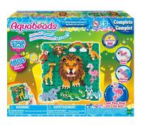 Aquabeads Balade en savane, Coffret 1000 perles et 4 bases de création incluses, perles qui collent avec de l'eau, 31968, Dès 4 ans