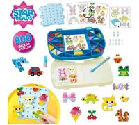 Aquabeads Mallette d'initiation 900 perles de différentes formes et couleurs, perles qui collent avec de l'eau, Dès 4 ans