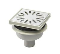 Aquaberg bac en plastique avec évacuation base 50mm grille en inox amovible 146x146mm avec siphon à odeur PPC 50mm vert 30/horaire 15mm 4015146