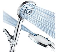AquaCare Pommeau de douche à main haute pression 8 modes - Buses anti-obstruction, lavage puissant intégré pour nettoyer baignoire, carrelage et animaux domestiques, tuyau en acier inoxydable extra