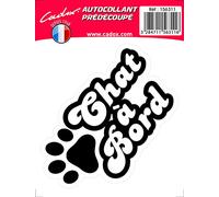 Aquacars.fr Autocollant, adhésif Stickers Chat a Bord - Fabrication FRANÇAISE -