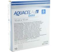 Aquacel Ag+ Extra 10x10cm Pansement Avec Fibres De Renfort 10 Pièces (413567)