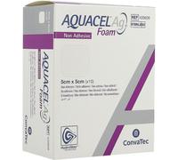 Aquacel Ag Foam Pansement Non-Adhésif 5x5cm 10 Pièces