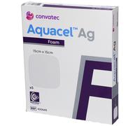 Aquacel AG Pansement en Mousse Non-Collant 15x15cm Bandage(S) 5 pc(s)