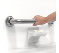 AquaChase Barre d'appui de douche robuste moletée de 45,7 cm Aide à la mobilité de salle de bain Aide à la stabilisation pour personnes âgées et handicapées Conforme à la norme ADA Support de