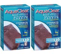 AquaClear Fluval 110 Filtre à charbon actif pour aquarium Aqua Clear AC110 à accrocher sur le dos (2 simples charbon AC110)
