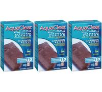 AquaClear Fluval 110 Filtre à charbon actif pour aquarium Aqua Clear AC110 à accrocher sur le dos (3 simples charbon AC110)