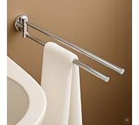 AquaCraft 100 porte-serviettes sans perçage 10030045-00 44 cm, 2 bras mobiles, chromé
