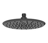 AquaCraft Pommeau de douche rond 225 mm I Douche à effet pluie noir mat I Pommeau de douche économique 9 l/min I Douche de tête Easy-to-clean ABS I Orientable I Élégant pommeau de douche avec raccord