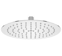 AquaCraft Pommeau de douche rond 250 mm en acier inoxydable brillant I Pommeau de douche 6 l/min I Douche à effet pluie avec Easy-to-clean I Orientable I Économie d'eau et d'énergie