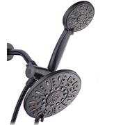 AquaDance Combo de pluie haute pression 3 voies en bronze huilé de 17,8 cm avec tuyau extra long de 182,9 cm - Profitez de la pomme de douche à effet pluie de luxe à 6 réglages et de la douche à main