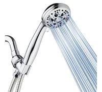 AquaDance High Pressure 6-Setting 3.5" Chrome Face Handheld Shower with Hose for the Ultimate Shower Experience! Officially Independently Tested to Meet Strict US Quality & Performance Standards!
