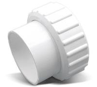 AQUADE Raccord 50 mm droit avec écrou à serrage pour pompe dans chauffe-eau Whirlpool - Raccord PVC 1,5" (63 mm), embout de 50 mm, adapté aux systèmes UV, pompes et ventilateurs