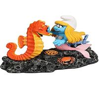 Aquadella, Figurine Les Schtroumpfs sous L`Eau Hippocampe, Hautement détaillée et fabriquée en résine de Polyester, Non-Toxique et pH Neutre, pour Les Aquariums d'eau Douce et d'eau de mer