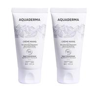 Aquaderma - Crème mains bio - Karité et aloe vera - Lot de 2x50ml | Hydratation Durable - Protège les Ongles - 99% Origine Naturelle - Fabriqué en France - Soin Idéal Peaux Sèches