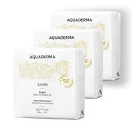 Aquaderma Savon Solide Argan & Beurre de Karité BIO Lot de 3x100g - 98% Origine Naturelle & Made in France - Protection & Douceur - Tous Types de Peaux