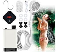 AquaEase Kit Douche Camping Portable Rechargeable Batterie 6000mAh Randonnée