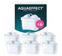 AQUAEFFECT MAX+ Water Filters 6 Pack - Compatible with BRITA MAXTRA+ Reduces Chlorine, Limescale & Other Impurities, 150L or 30 Days Filter Life - Eco-Friendly Choice, Recyclable Cartridges