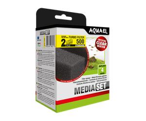 AQUAEL cartouche filtre éponge TURBO 500 MediaSet -2pcs