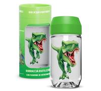 Aquafigure, Gourde réutilisable, sans BPA, bouteille et figurine 3D, lavable au lave-vaisselle, personnalisable avec figurines 3D thématiques (Emoji, requins et autres) - Capacité 330 ml - Couleur