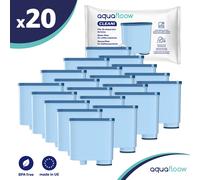 Aquafloow 20x filtres à eau CLEANI pour machines à café automatiques Saeco et Philips | Compatible avec Philips AquaClean CA6903/10 CA6903/22 CA6903
