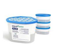 Aquafloow Absorbeur d'humidité 600 ml, déshumidificateur d'intérieur anti humidité maison, Produit anti moisissure pour chambre, placard, salle de bain et cave- 4 pièces
