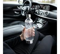 Aquafloow Bouteille d’Eau de Remplacement pour Machine à Soda - Bouteille Plastique Sans BPA 0,8 L avec Base en Acier Inoxydable, Bouteille Réutilisable pour Eau Gazeuse et Carbonatation