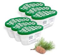 Aquafloow Déshumidificateur 400 ml, Réduit l'humidité de l'air, 6 Pièces PINE | Neutraliseur d'odeurs, Absorbeur d'humidité pour Cuisine, Placard, Salle de Bain et Bureau