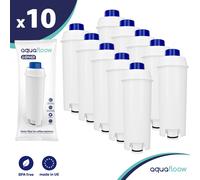 Aquafloow filtre à eau de remplacement pour les machines à café DeLonghi DLSC002, SER3017 & 5513292811 - y compris les versions des séries ECAM, ESAM, ETAM (10 pièces)