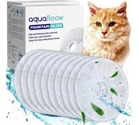 Aquafloow Filtre rond pour fontaine à chat 10 pièces - Filtre de rechange pour une eau propre - Compatible avec Catit Flower Fresh & Clear