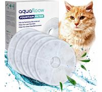 Aquafloow Filtre rond pour fontaine à chat 5 pièces - Filtre de rechange pour une eau propre - Compatible avec Catit Flower Fresh & Clear
