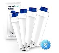 Aquafloow Filtres à Eau DLSC002, 4x Filtre à Eau Cartouche à Charbon Actif | Compatible avec Machines à Café De'Longhi Magnifica S ECAM, ESAM, ETAM | l'entretien et la Protection des Machines à Café