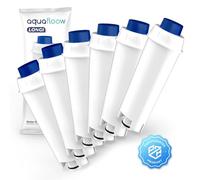 Aquafloow Filtres à Eau DLSC002, 6x Filtre à Eau Cartouche à Charbon Actif | Compatible avec Machines à Café Magnifica S ECAM, ESAM, ETAM | l'entretien et la Protection des Machines à Café