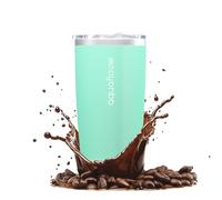 Aquafloow Gobelet Thermique Réutilisable à Double Paroi Isolé en Acier Inoxydable 500ml, Tasse à Café avec Couvercle Anti-fuite pour les Voyages, le Camping, le Vélo, le Plein Air - Menthe
