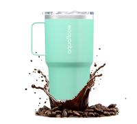 Aquafloow Gobelet Thermique Réutilisable à Double Paroi Isolé en Acier Inoxydable 800ml, Tasse à Café avec Couvercle Anti-fuite pour les Voyages, le Camping, le Vélo, le Plein Air - Menthe