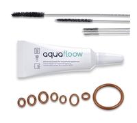 AquaFloow kit entretien cafetière Philips - 5 brosses de nettoyage, 5g graisse silicone, 8 joints toriques, accessoires pièces détachées Saeco LatteGo Spidem Gaggia etc.