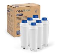 Aquafloow Lot de 6 Filtres à Eau pour Machines à Café - Compatibles avec DeLonghi DLSC002, SER3017, 5513292811 - pour Séries ECAM, ESAM, ETAM