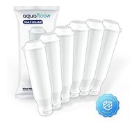 Aquafloow Maxiclar Filtre À Eau De Rechange Pour Machine À Café Compatible Avec De Nombreux Modèles De Machines À Café Krups, Siemens, Bosch, AEG, Gaggenau, Nivona | Jeu De 6 Filtres À Eau En Blanc
