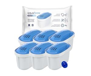 Aquafloow Maximag 6x Cartouches De Filtre À Eau Au Magnésium | Les Filtres Nettoient L'eau | Convient À Tous Les Filtres Dafi Unimax Aquaphor A5 Brita Maxtra+ Philips AWP212/10