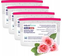 AquaFloow Refiller Absorbeur d'humidité 400 ml - Rose - 4 pièces | Absorbeur d'humidité pour les pièces | Absorbeur d'humidité parfumé pour les salles de bain | Absorbeur d'humidité pour éviter la moi