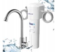 Aquafloow robinet de cuisine avec système de filtration d'eau sous évier, acier inoxydable, pivotant à 360°, robinet d'évier avec fonction de filtration pour système de filtration Aquaflow
